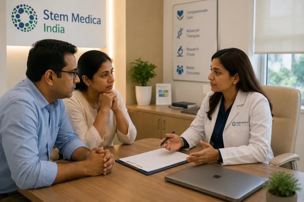 Parents discussing treatment decisions with a medical specialist Parents discussing treatment decisions with a medical specialist
