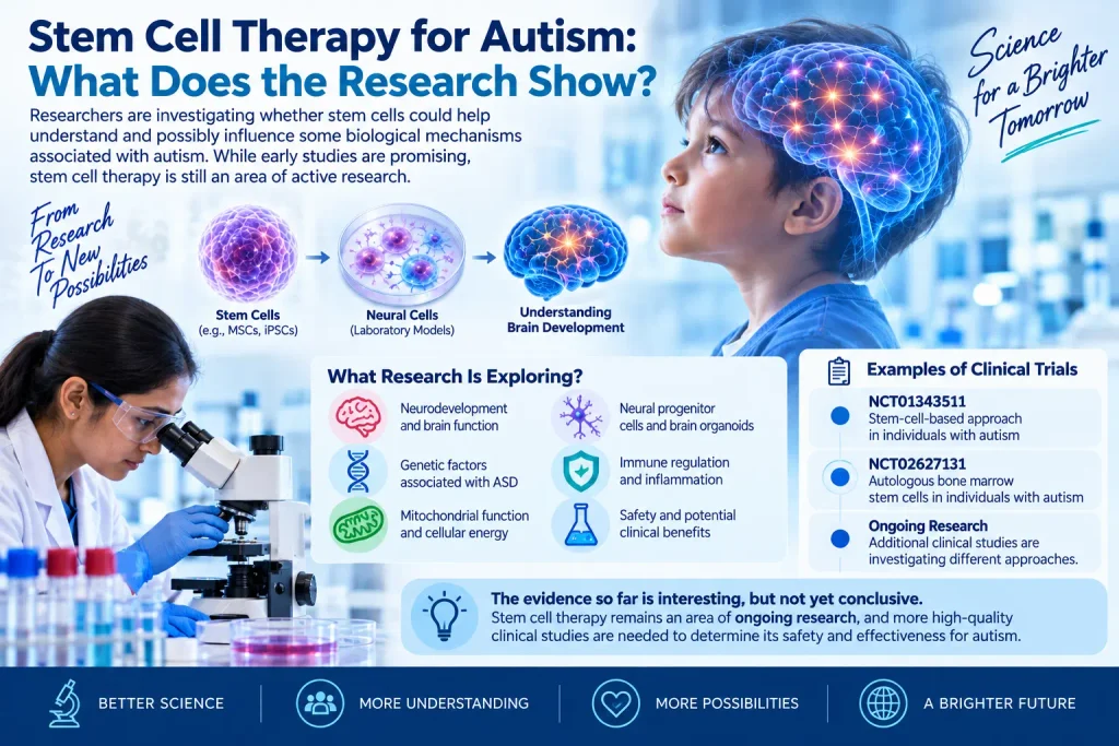 Stem Cell Therapy and Autism Research Infographic
